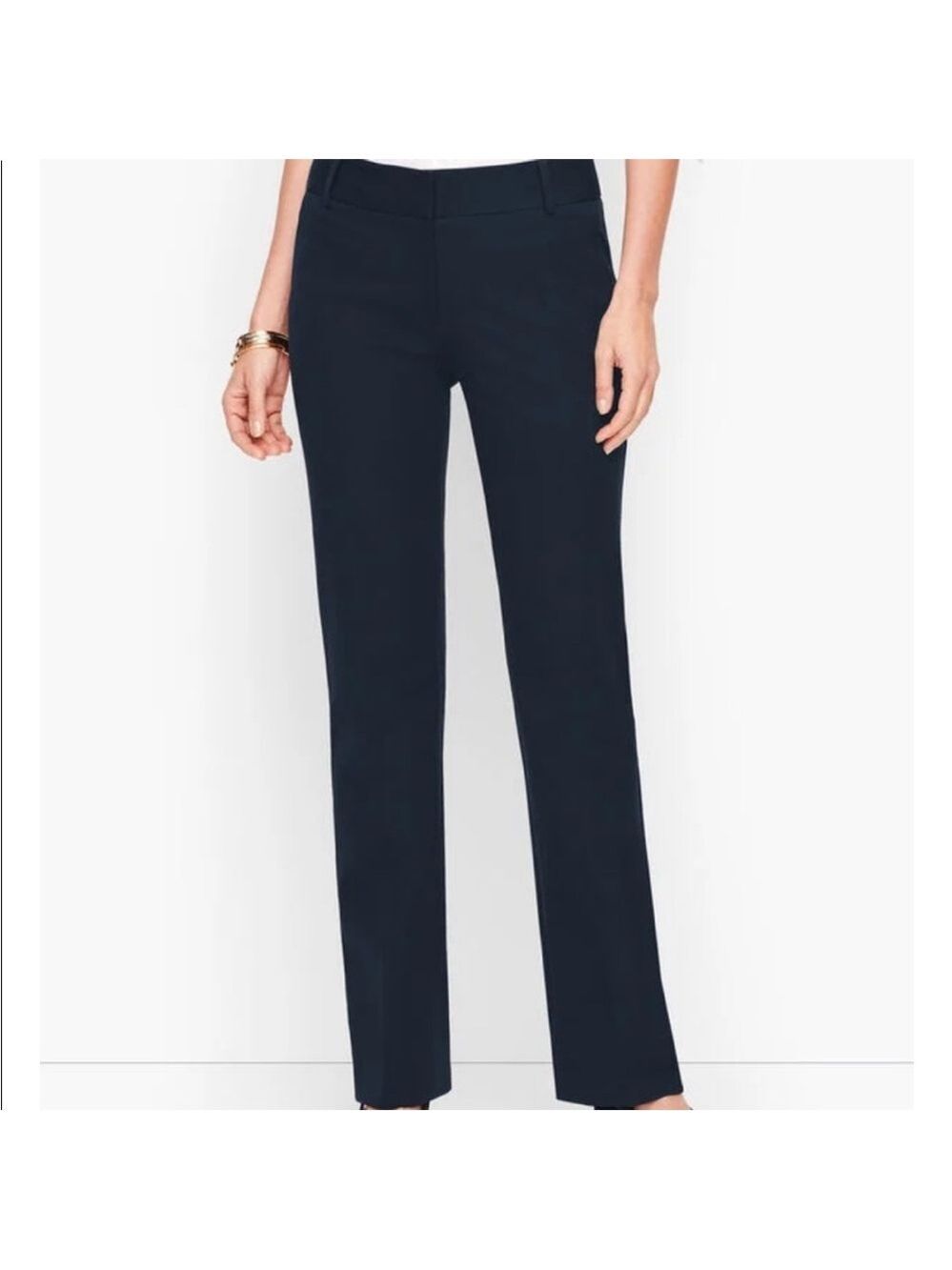Talbots Newport Black dress pants cotton spandex 10